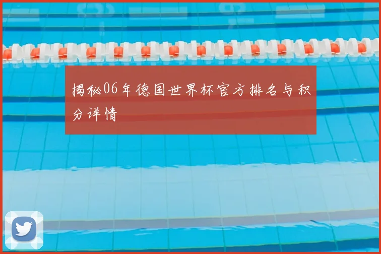 揭秘06年德国世界杯官方排名与积分详情
